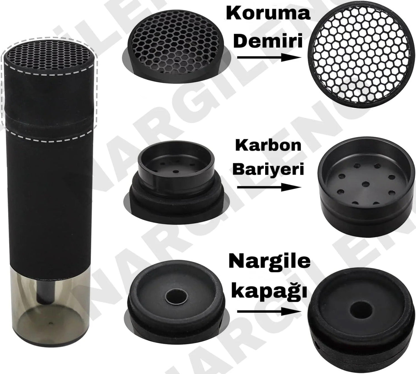 Taşınabilir Büyük Nargile | NargiLeno